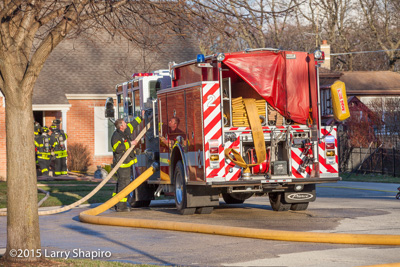 Arlington Heights Fire Department house fire scene 127 N Evanston Avenue 3-17-16 Larry Shapiro photographer shapirophotography.net